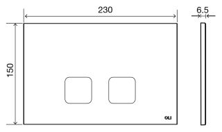 Панель механ. двойная PLAIN, пластик, хром глянцевый, OLI